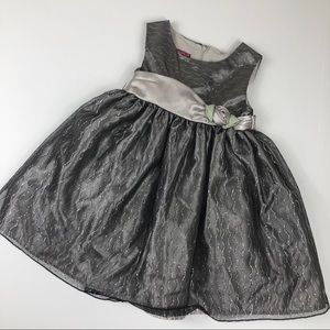 Girls size 2T formal silver sparkle dress princess